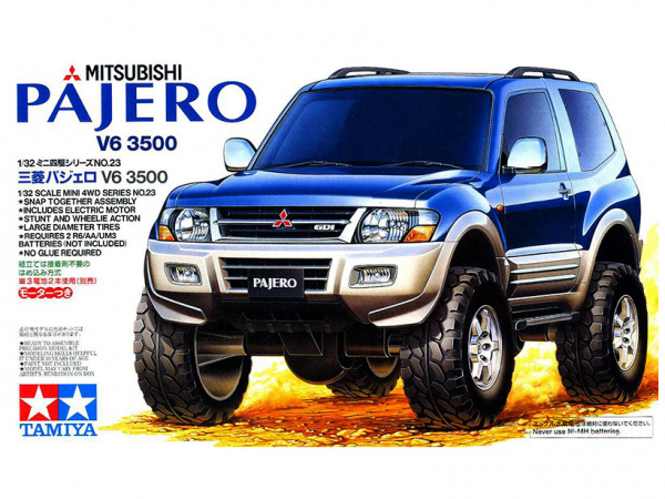 

19023 Tamiya 1/32 Mitsubishi Pajero V6 3500 с электромоторчиком серия 4WD, джипы