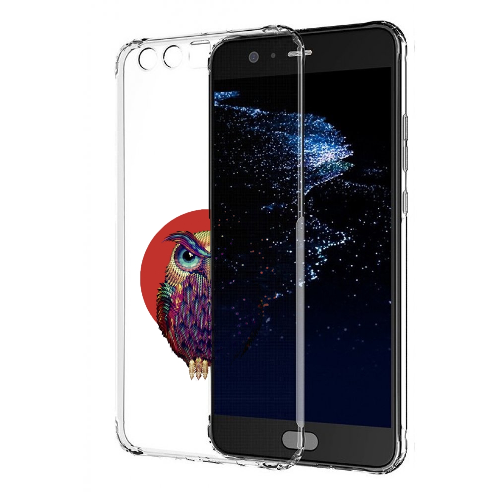 Чехол бампер MyPads Сова 3 для Huawei P10 Plus противоударный