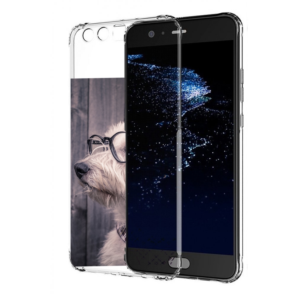 

Чехол бампер MyPads Собака-в-очках для Huawei P10 Plus противоуд, Прозрачный, Tocco
