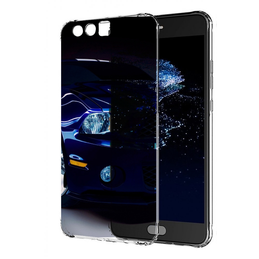 

Чехол бампер MyPads Синяя-машина для Huawei P10 Plus противоударный, Прозрачный, Tocco