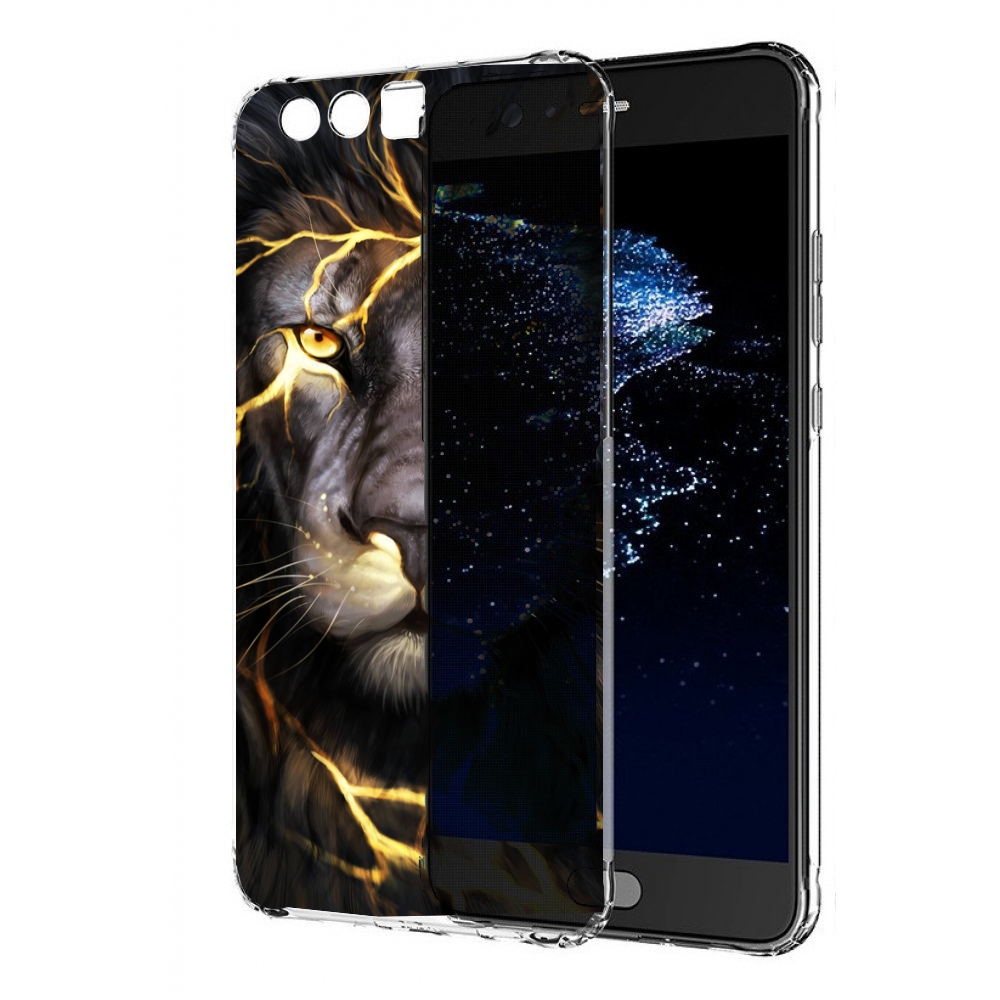 

Чехол бампер MyPads Светящийся-лев мужской для Huawei P10 Plus п, Прозрачный, Tocco