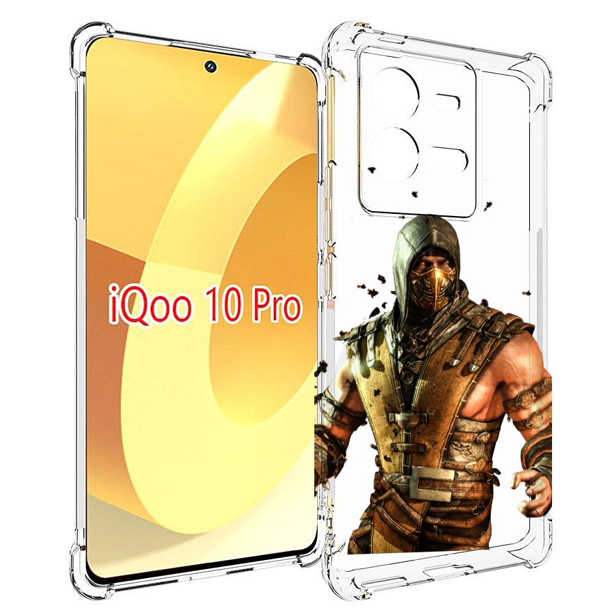 

Чехол MyPads Mortal Kombat scorpion для Vivo iQOO 10 Pro, Прозрачный, Tocco