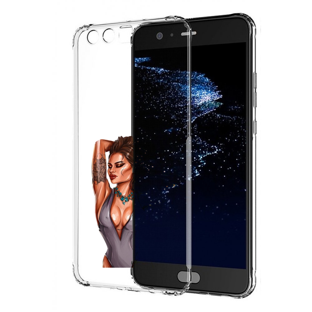 

Чехол бампер MyPads Роскошная-девушка женский для Huawei P10 Plu, Прозрачный, Tocco