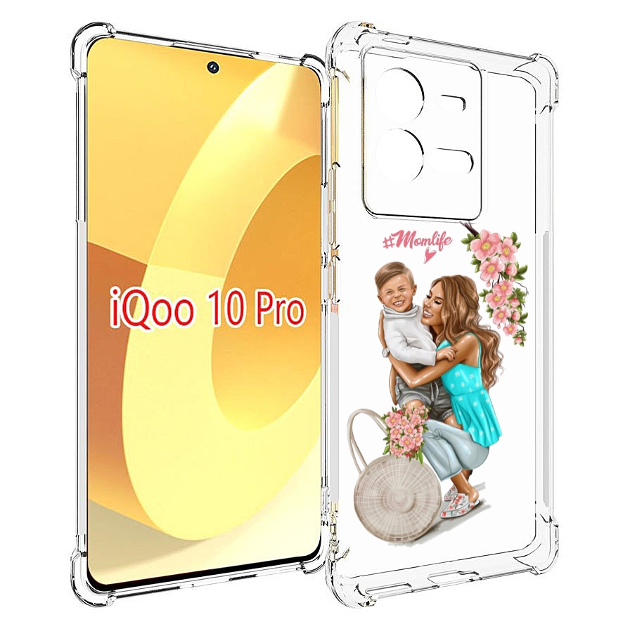 

Чехол MyPads Momlife для Vivo iQOO 10 Pro, Прозрачный, Tocco