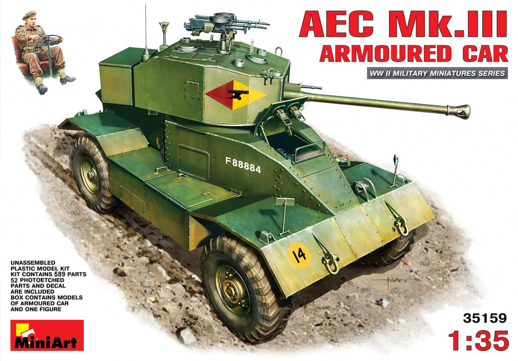 

Сборная модель MiniArt 1/35 Британский бронеавтомобиль AEC Mk.III 35159