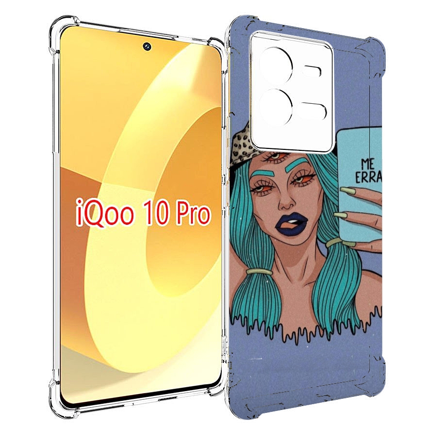 

Чехол MyPads ME Erra женский для Vivo iQOO 10 Pro, Прозрачный, Tocco
