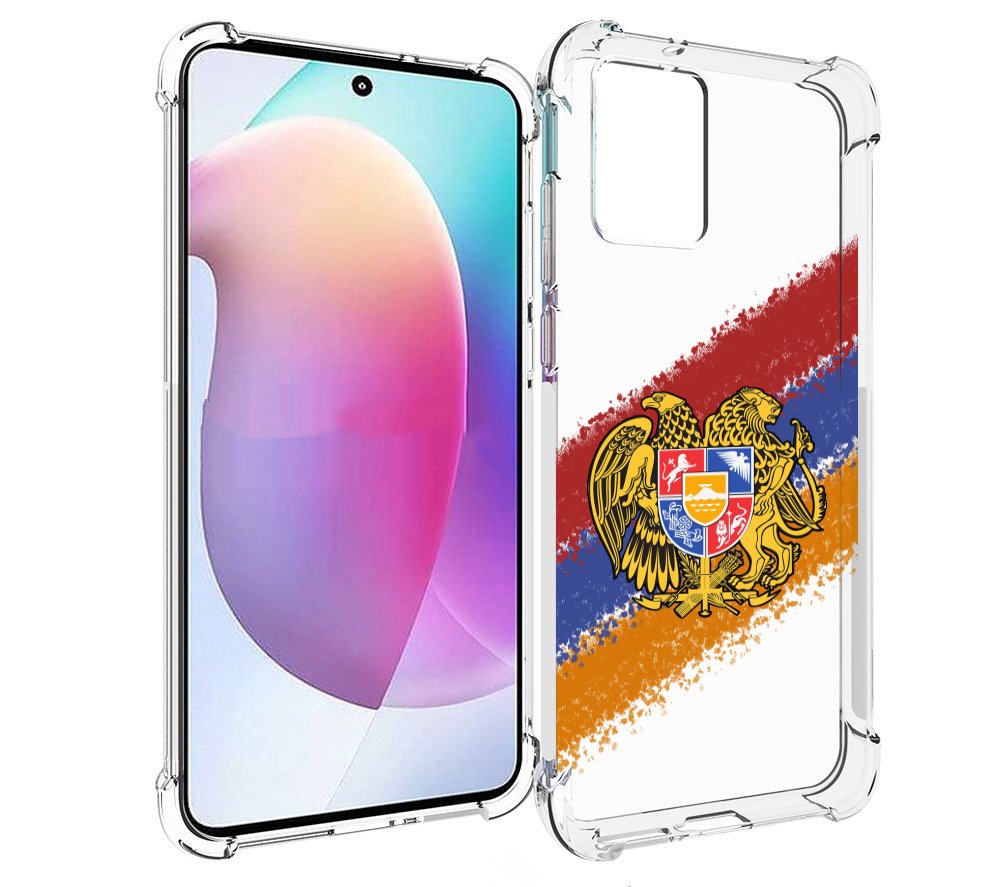 

Чехол MyPads флаг герб Армении для Motorola Edge 30 Neo, Прозрачный, Tocco