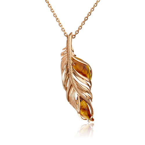 

Кулон из красного золота с янтарем PLATINA jewelry 03-2989-00-271-1110-46, 03-2989-00-271-1110-46