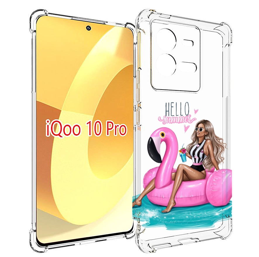 

Чехол MyPads Hello-summer для Vivo iQOO 10 Pro, Прозрачный, Tocco