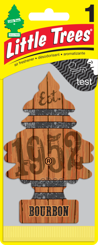 

Ароматизатор в машину LITTLE TREES U1P10975RUSS Бурбон