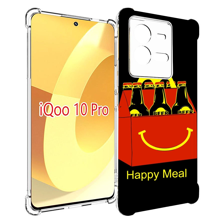 

Чехол MyPads Happy Meal для Vivo iQOO 10 Pro, Прозрачный, Tocco