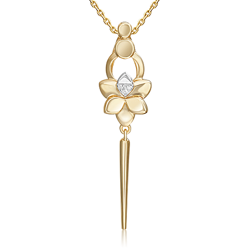 

Кулон из белого золота/желтого золота с бриллиантом PLATINA jewelry 03-3360-00-101-1121, 03-3360-00-101-1121
