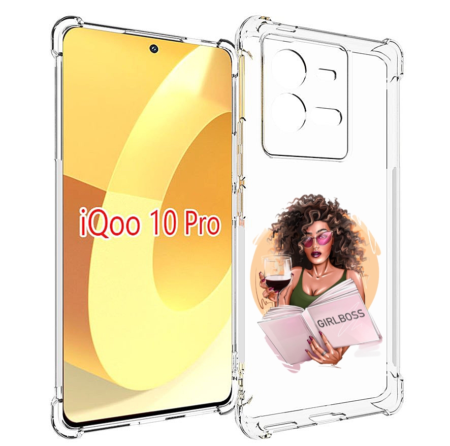 

Чехол MyPads Girlboss with wine_ Etsy женский для Vivo 10 Pro, Прозрачный, Tocco