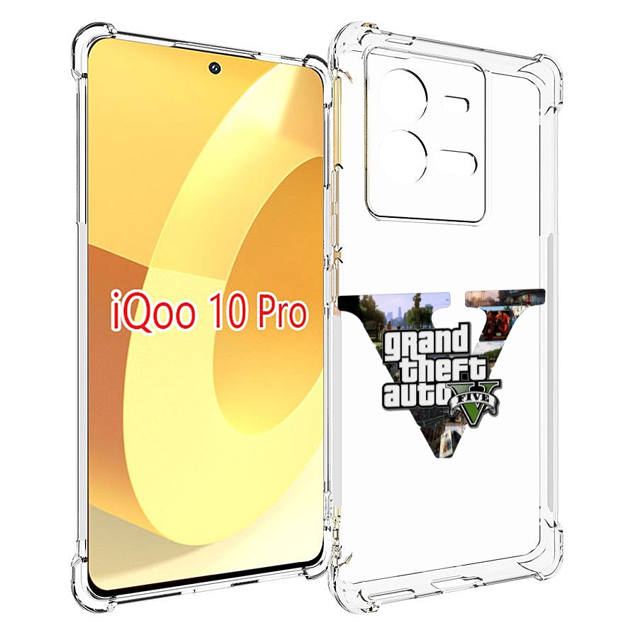 

Чехол MyPads GTA 5 логотип для Vivo iQOO 10 Pro, Прозрачный, Tocco