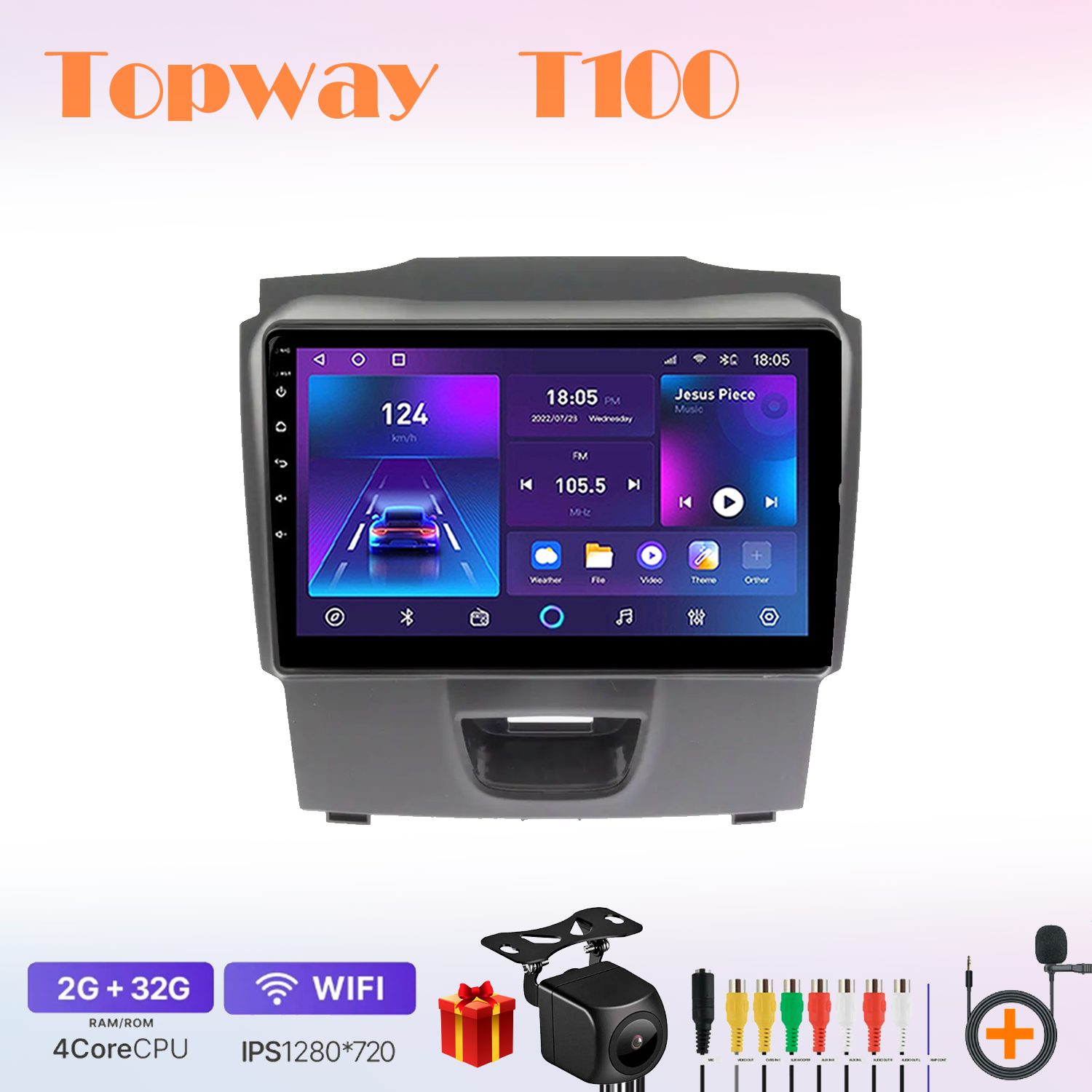 

Автомобильная магнитола Topway t7new70025112 в штатное место, T100