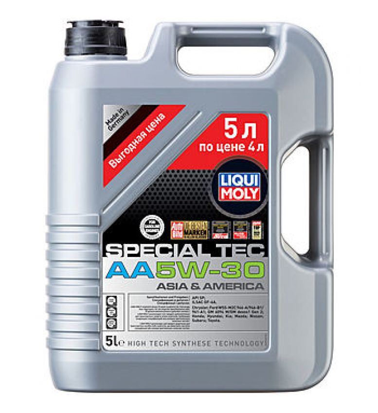 фото Масло моторное liqui moly leichtlauf special aa 5w-30 синтетическое 5 л 39043