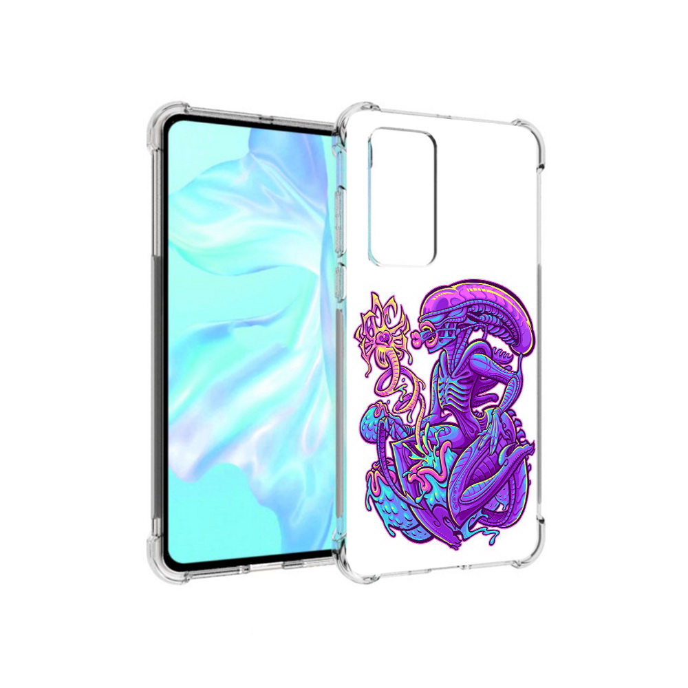 Чехол MyPads Tocco для Huawei P40 чужой фиолетовый цвет