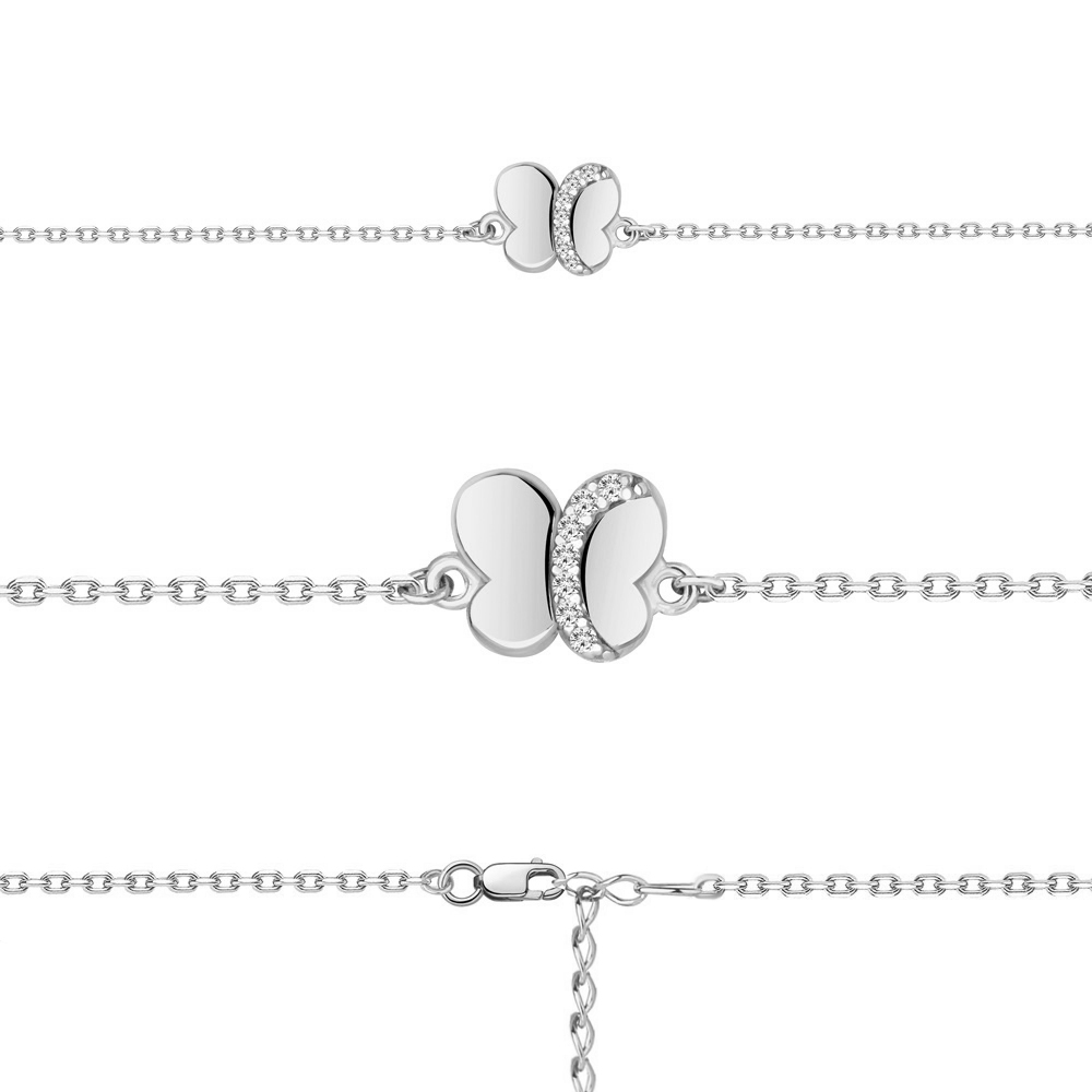 

Браслет из серебра с фианитом р.  Aquamarine 74578А_925_р, 74578А_925_р
