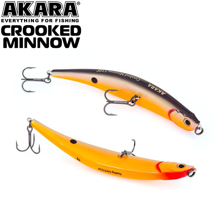 

Воблер Akara Crooked Minnow 110F 10 гр 5/14 oz 4,3 in A19, Разноцветный, Crooked Minnow