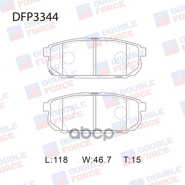 

Тормозные колодки DOUBLE FORCE дисковые dfp3344