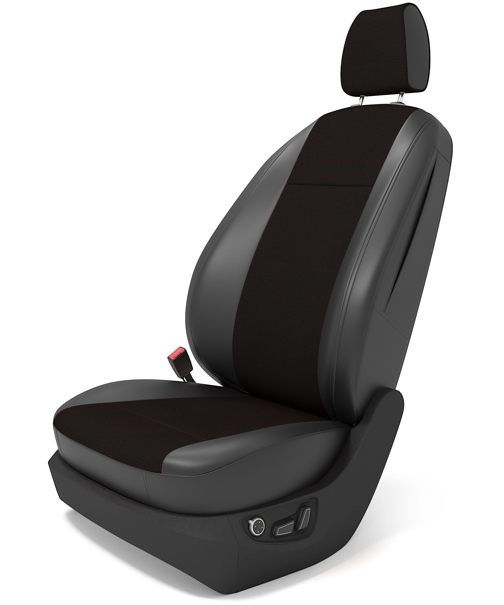 

Авточехлы Toyota RAV4 2012-2019 (CА40) / Твид + Экокожа Красный + Черный / Классик, Toyota RAV4 2012-2019