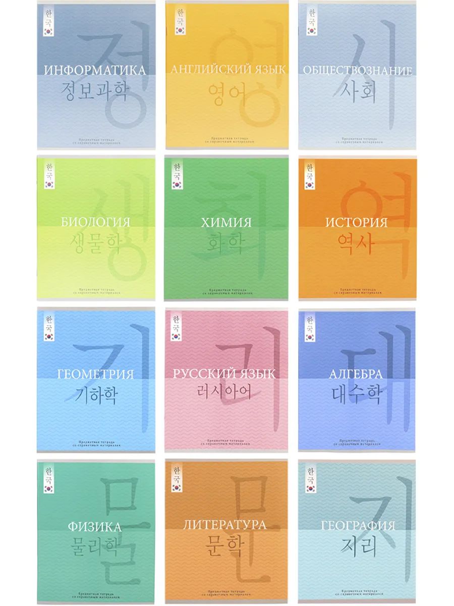 Комплект из 12 предметных тетрадей Prof-Press 48 листов/ТП-02/48-1069