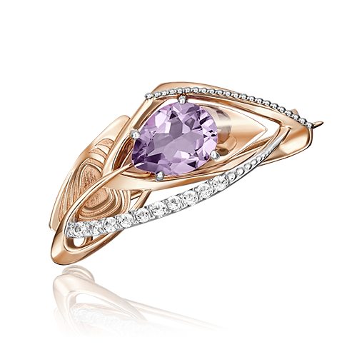 

Брошь из комбинированного золота с топазом PLATINA jewelry 04-0196-00-225-1111-57, 04-0196-00-225-1111-57