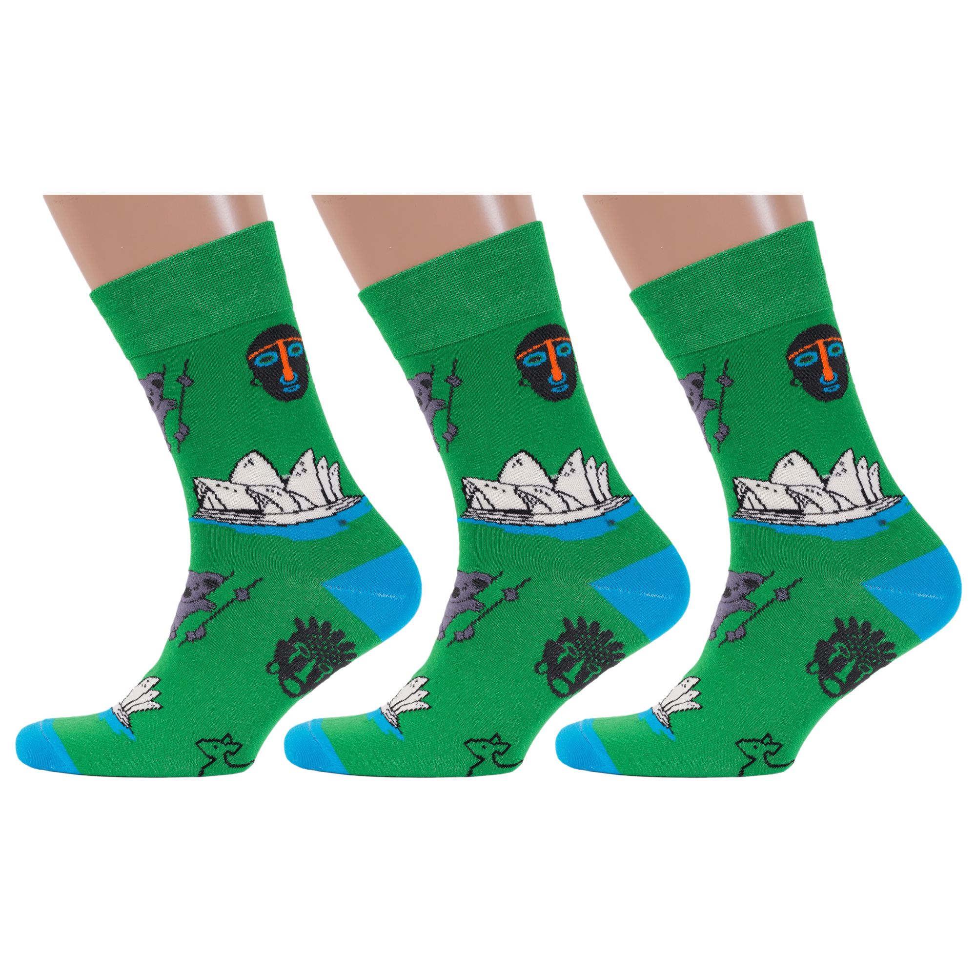 

Комплект носков мужских MoscowSocksClub msk3-М04 зеленых 27, Зеленый, msk3-М04