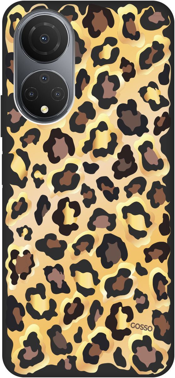 

Матовый Soft Touch силиконовый чехол на Honor X7 "Cheetah" черный, Черный;коричневый, 158558