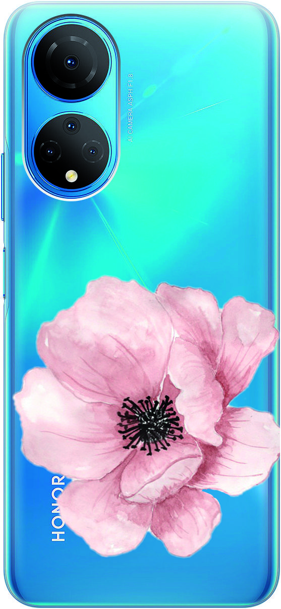 

Силиконовый чехол на Honor X7 "Pink Flower" прозрачный, Прозрачный;белый, 158557