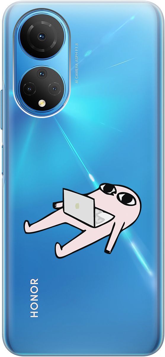 

Силиконовый чехол на Honor X7 "Freelance" прозрачный, Прозрачный;розовый, 158556