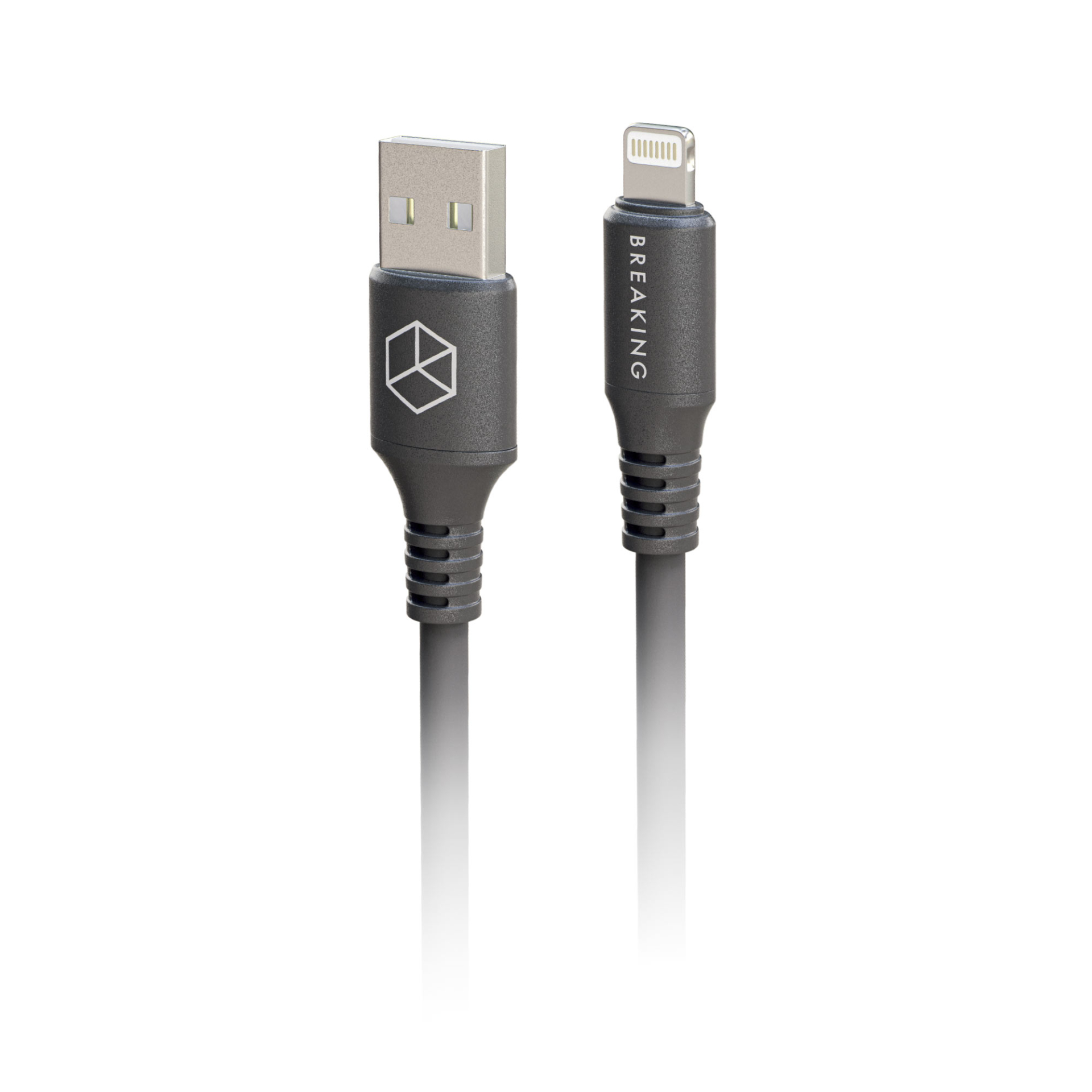 Кабель Breaking Soft Touch K19, USB-A - Lightning, 3.0А, 1м (Черный)