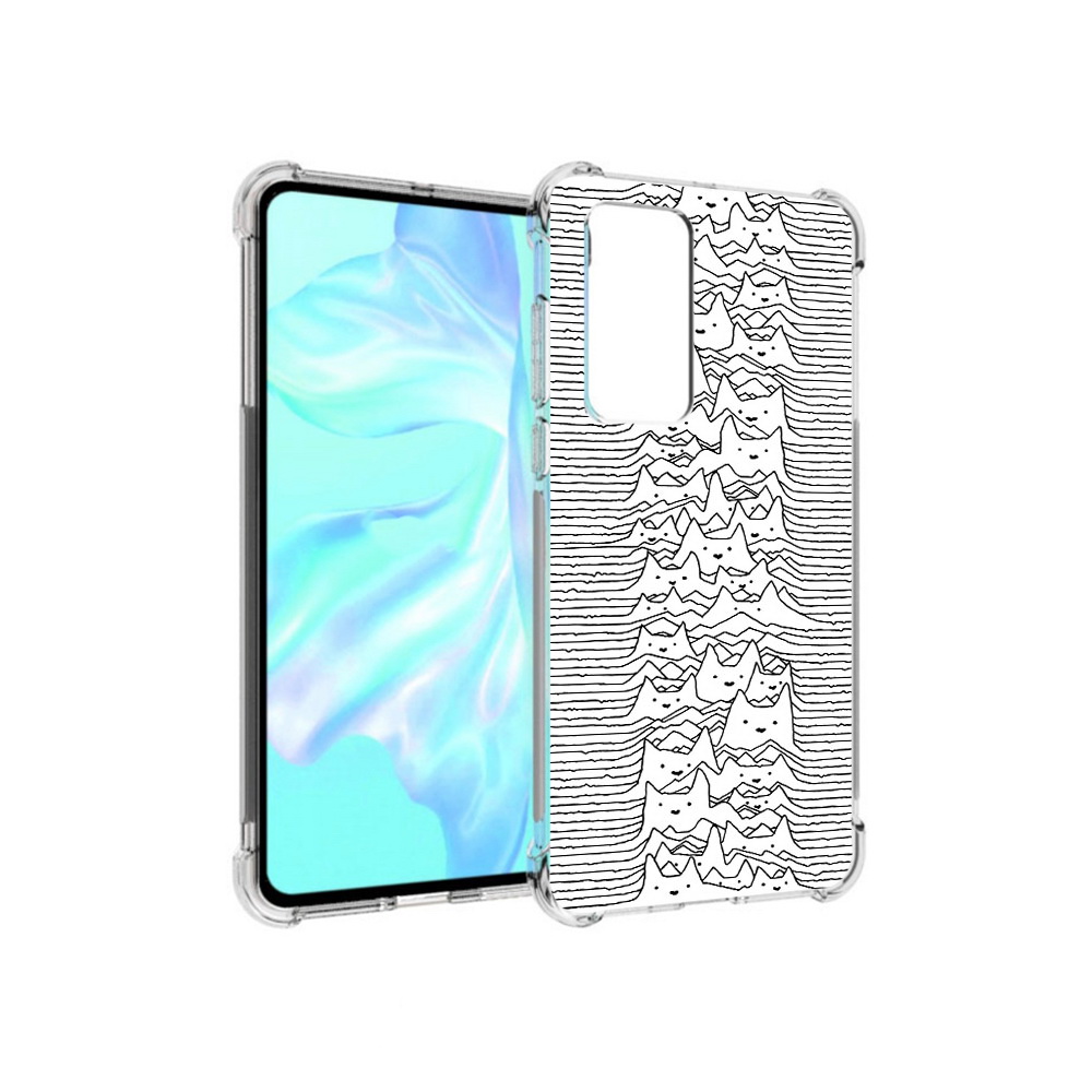 

Чехол MyPads Tocco для Huawei P40 черно белые коты 3D, Прозрачный, Tocco