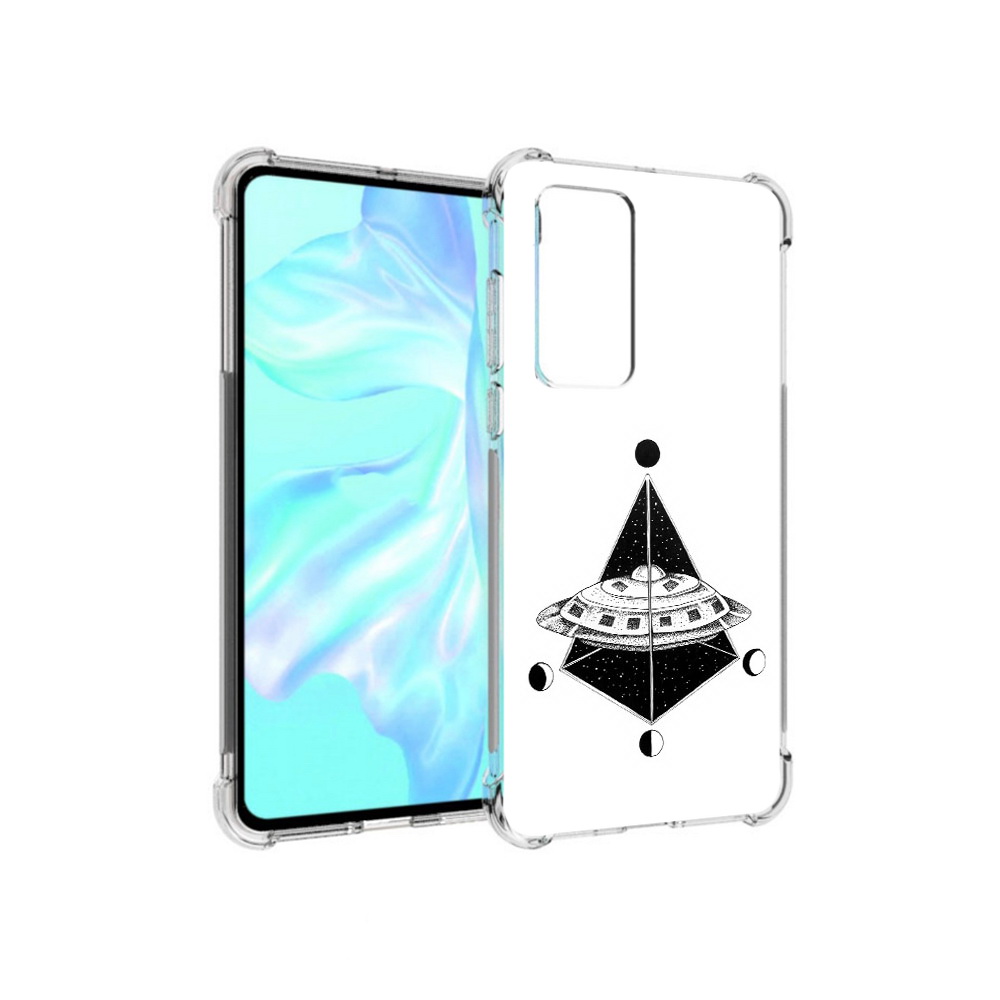 

Чехол MyPads Tocco для Huawei P40 черно белая летающая тарелка, Прозрачный, Tocco