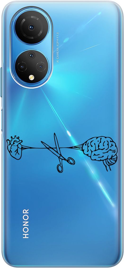 

Силиконовый чехол на Honor X7 "Cut It" прозрачный, Прозрачный;черный, 158556