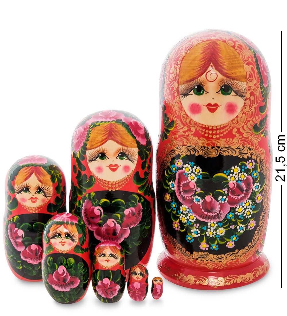 

Матрешка Народные промыслы Рубиновые узоры, Многоцветный, AT2135467