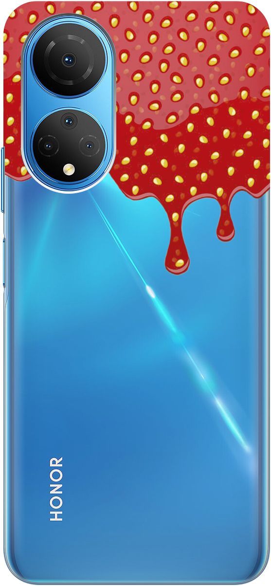 

Силиконовый чехол на Honor X7 "Jam" прозрачный, Прозрачный;красный, 158555