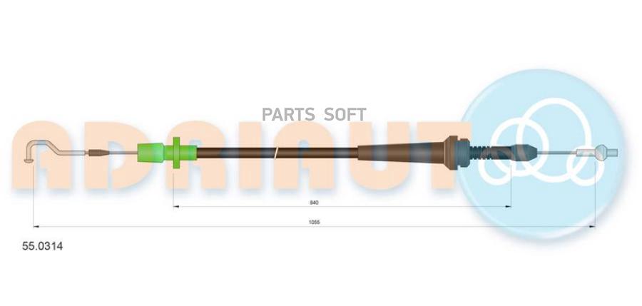 Ad55.0314_трос газа vw golf 1.1-1.6 77-91