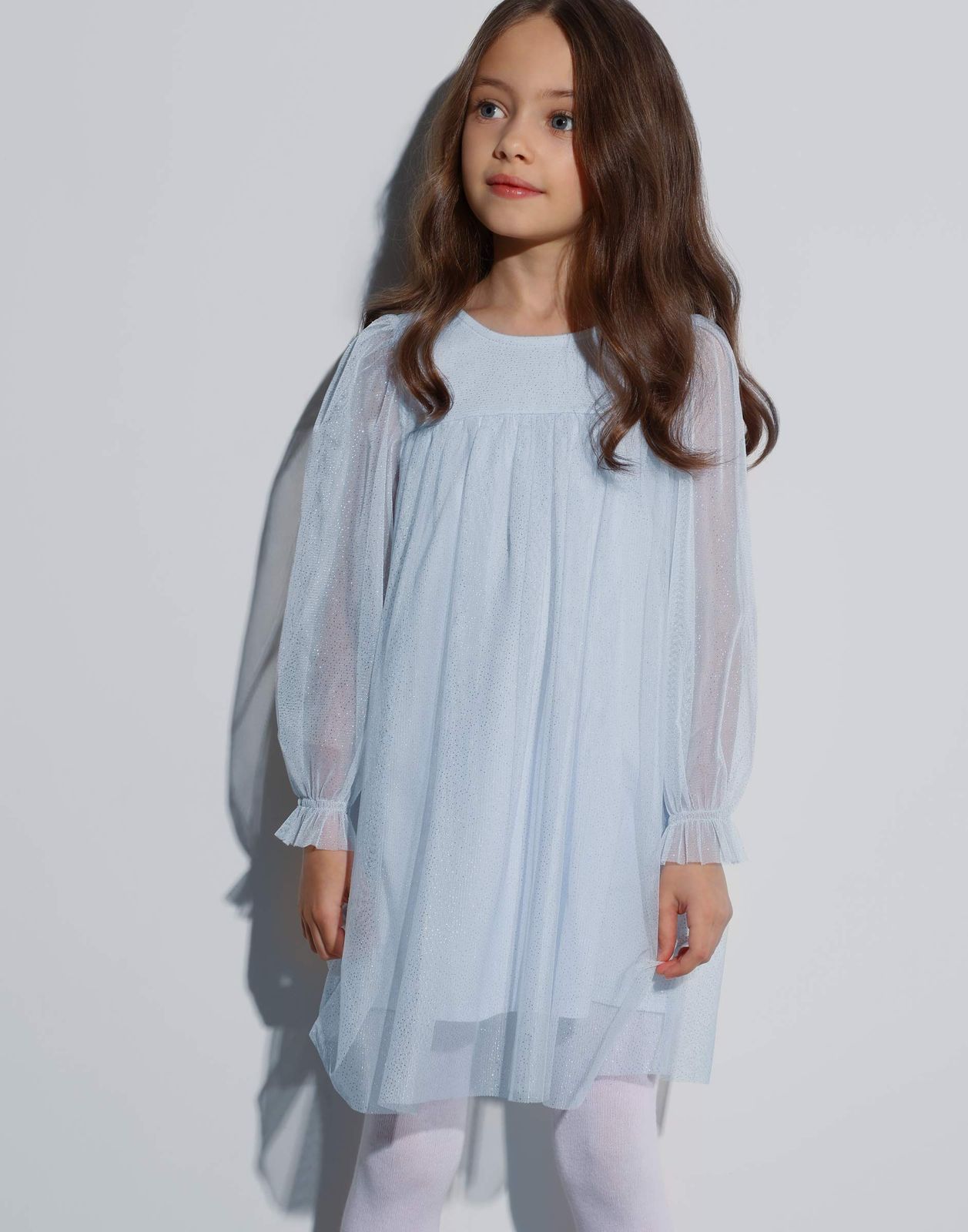 Платье детское Gloria Jeans GSO000466, светло-синий, 134