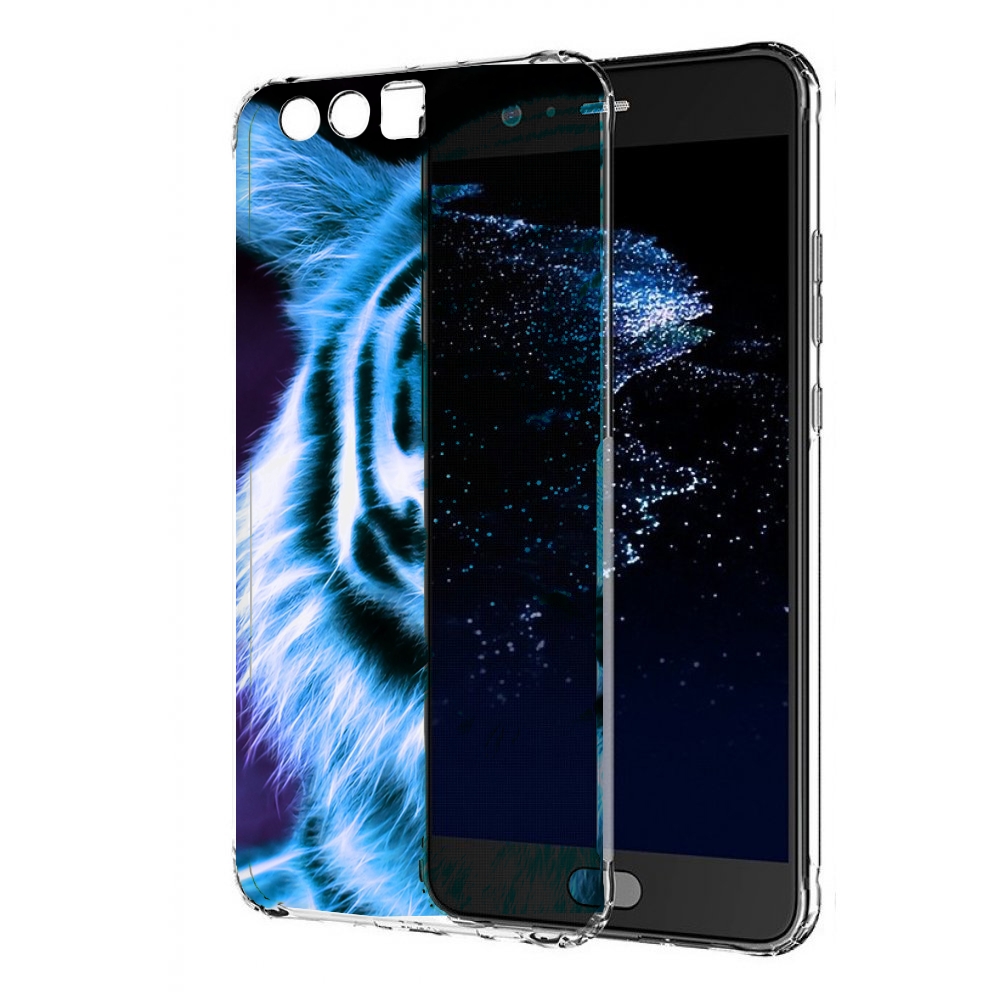 

Чехол бампер MyPads Половина-тигра мужской для Huawei P10 Plus п, Прозрачный, Tocco