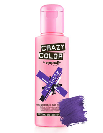 фото Краска для волос crazy color 43, фиолетовый, 100 мл (цв: violet) nobrand