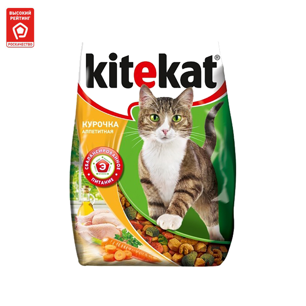 фото Сухой корм для кошек kitekat, курочка аппетитная, 10шт по 800г