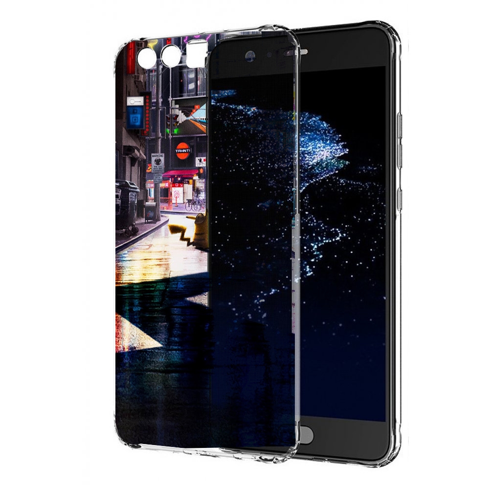 

Чехол бампер MyPads Пикачу-в-городе для Huawei P10 Plus противоу, Прозрачный, Tocco