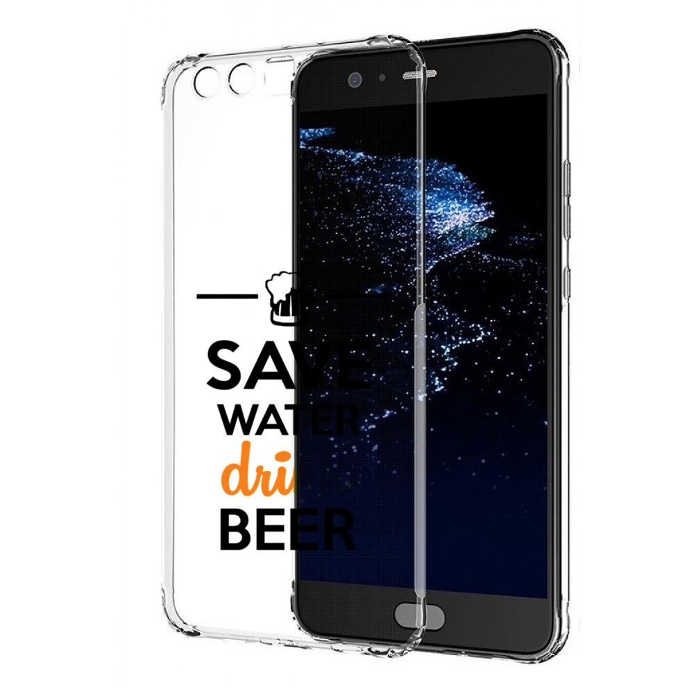 Чехол бампер MyPads Пей-пиво для Huawei P10 Plus противоударный