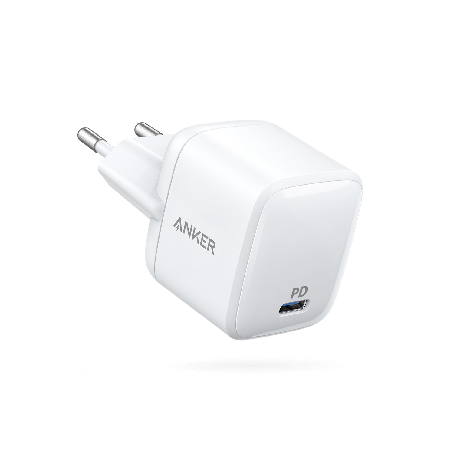 фото Сетевое зарядное устройство anker powerport atom, 1xusb type-c, 3 a, white