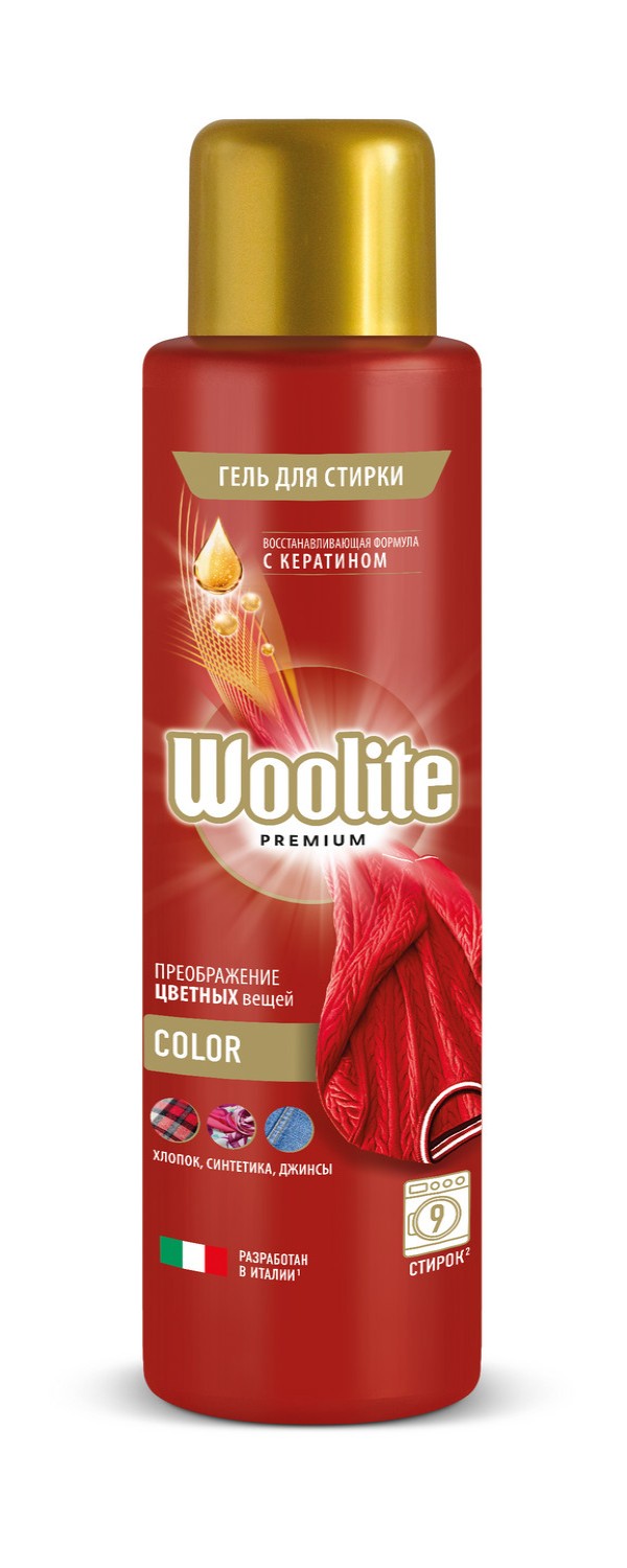 фото Гель для стирки woolite premium color с кератином 450 мл