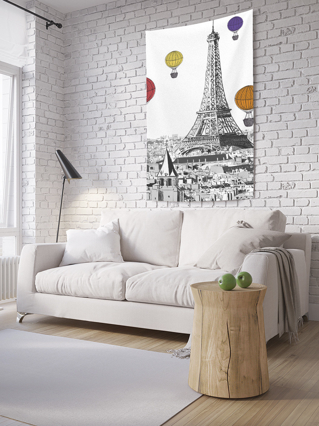 

Вертикальное фотопанно на стену JoyArty Воздушные шары в Париже 150x200 см, Воздушные шары в Париже