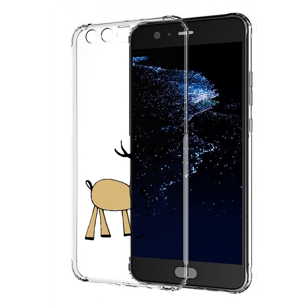 

Чехол бампер MyPads Олень с шариком для Huawei P10 Plus противоу, Прозрачный, Tocco