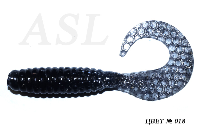 

Силиконовая приманка ASL Твистер цв. 018 L-7,5см 5шт/уп, Твистер