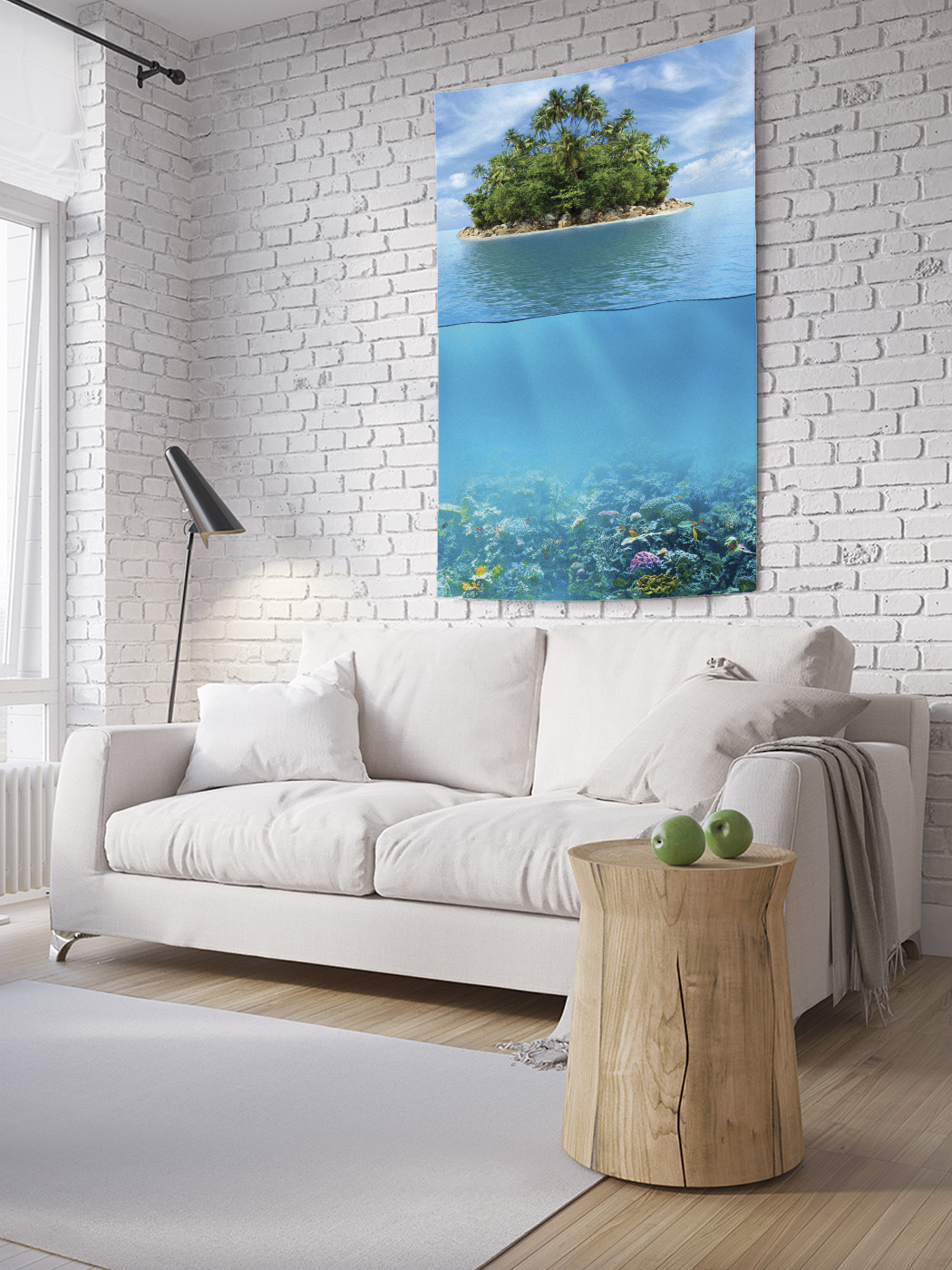 

Вертикальное фотопанно на стену JoyArty Всплывший остров 150x200 см, Всплывший остров
